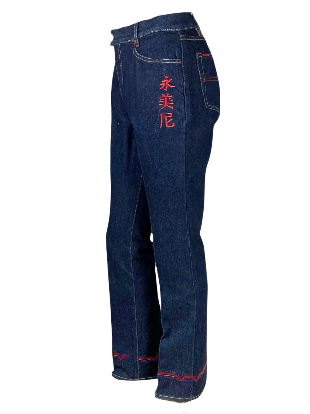 FUBU Embroidered Dragon Jeans Y2K 90s Sz 9/10